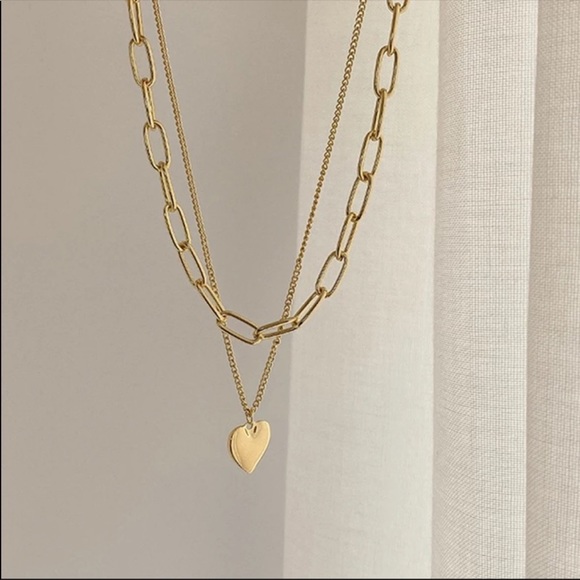 NEW 925 STERLING SILVER MULTI LAYER HEART NECKLACE, NICE NECKLACE, CUTE NECKLACE - Picture 3 of 5